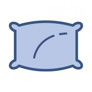 Pillow icon - better sleep is a benefit of blue light glasses